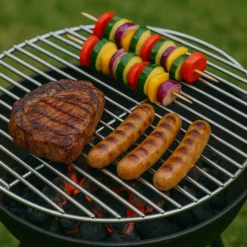 Edelstahl Grillrost rund Ø 80 cm rostfrei für Holzkohlegrill, Gasgrill, Schwenkgrill