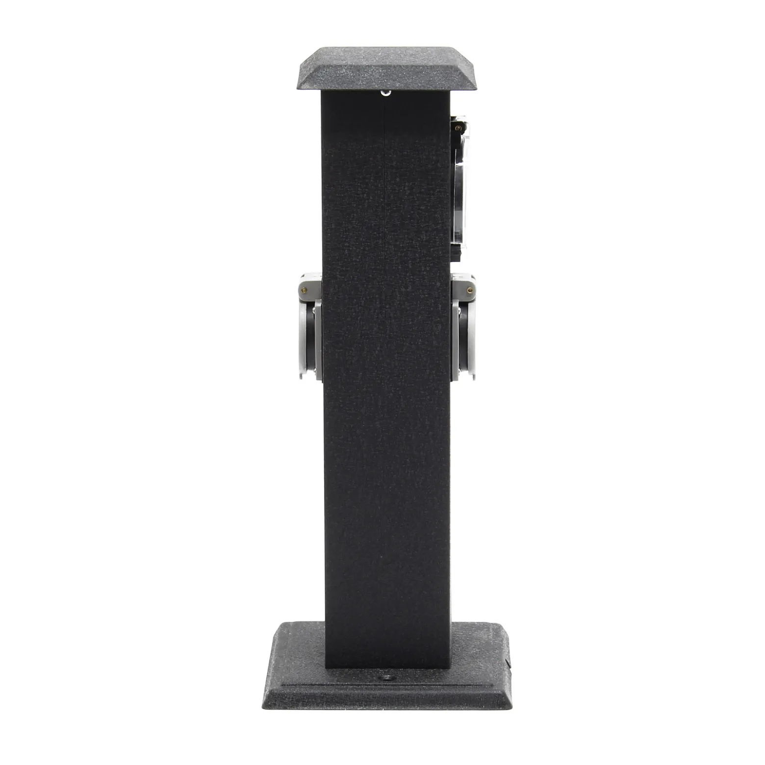 2-fach Außensteckdose Steckdosensäule Energiesäule Metall Outdoor Garten Außen Zeitschaltuhr IP44