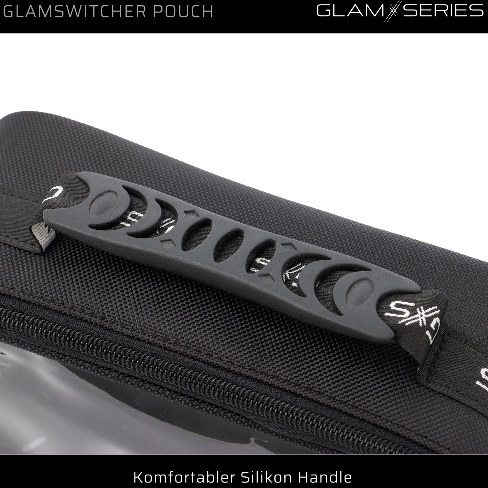 GlamSeries GlamSwitcher Pouch Taschen Inlay 270 x 130 x 110 mm, PVC-beschichtete Make Up Tasche mit transparentem Deckel
