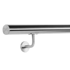 Handlaufset Wandhalter Handlauf 130cm Halter Treppe Haltegriff Edelstahl V2A