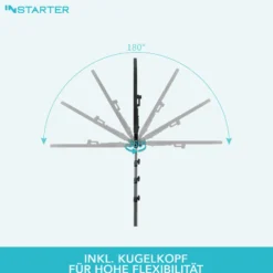 Instarter RGB LED Ringlicht mit Stativ, Ringleuchte 180° schwenkbar, Videoleuchte 60 W mit 360° Kugelkopf, flexible Kamera Beleuchtung dimmbar