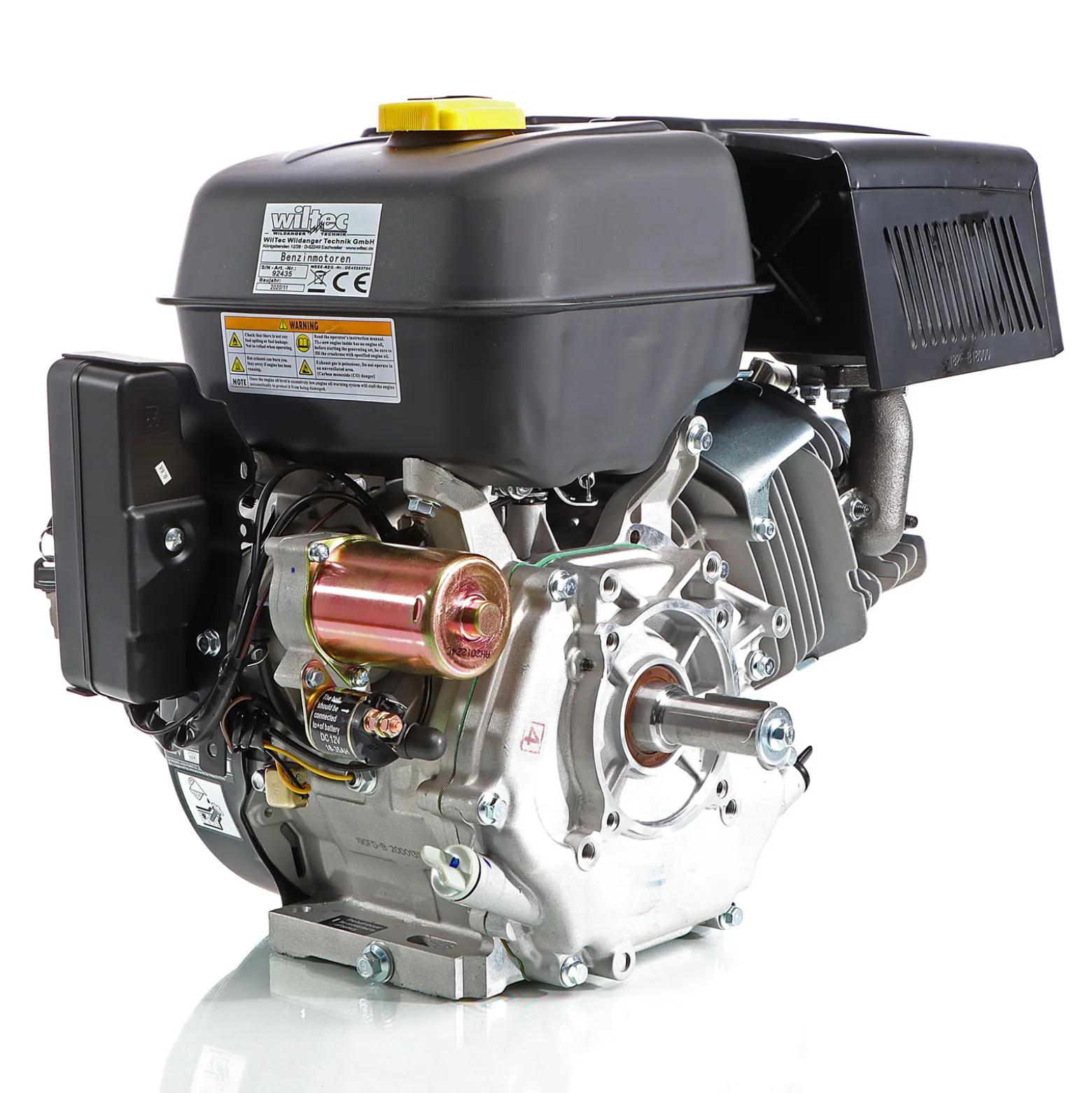LIFAN 190 FD-B E-Start Benzinmotor mit 15 PS Einzylinder für Kleinmaschinen & Karts, luftgekühlter 4-Takt Motor mit 25 mm Kurbelwelle, OHV-Ventilsteuerung & 420 cc Hubraum