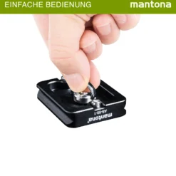 Mantona AS-50-1 Schnellwechselplatte Arca-Swiss kompatibel 50 x 38 mm Aluminium mit 1/4