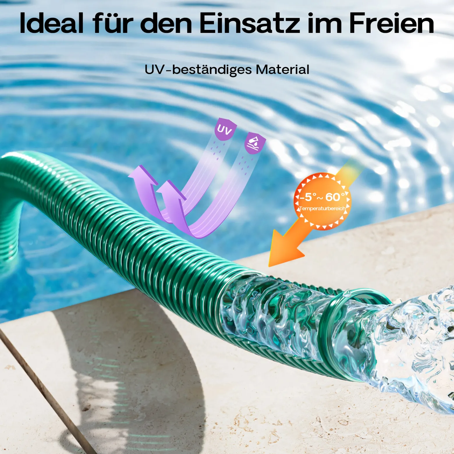 5m Förderschlauch 25mm (1") - sehr flexibel UV-Beständig