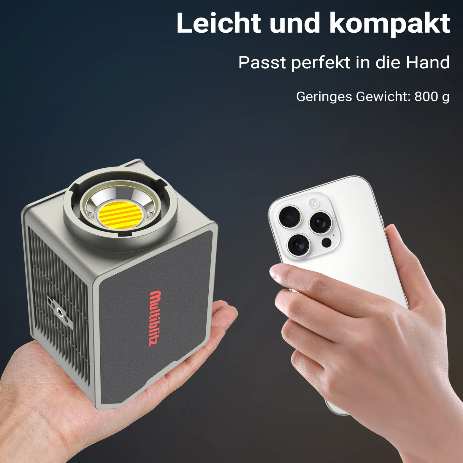 Multiblitz MB-PL LED 100B Fotolicht 100 W Bi Color COB LED Licht mit Akku