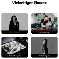 Multiblitz Octagon Softbox SF-90 Bowens mit Grid und Diffusoren, Lichtformer für Studioblitz und LED Dauerlicht, Lichtdiffusor für Porträtfotografie und Videobeleuchtung