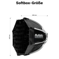 Multiblitz Set aus MB-PL LED 100B Fotolicht mit FT-8051 Lampenstativ und Octagon Softbox Ø 40 cm