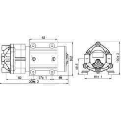 Naturewater Druckerhöhungspumpe 300 GPD (1135 l), Booster Pumpe 68 W für Umkehrosmoseanlage, Wasser Eingangsdruck 2 bar auf Ausgangsdruck 5 bar