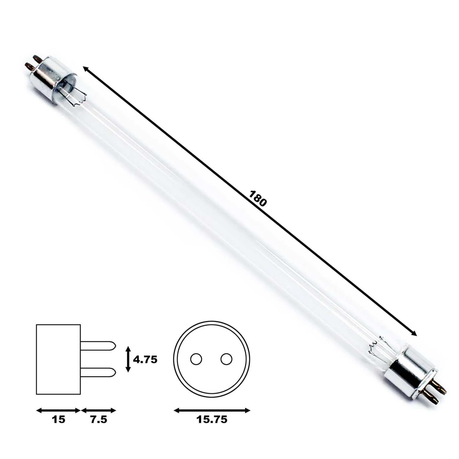 Naturewater Ersatzteil Wasserfilter - UV Lampe 6 W T5 - Ersatz Leuchtmittel für NW-RO Umkehrosmoseanlage, Lampe für Osmoseanlage für sauberes Trinkwasser