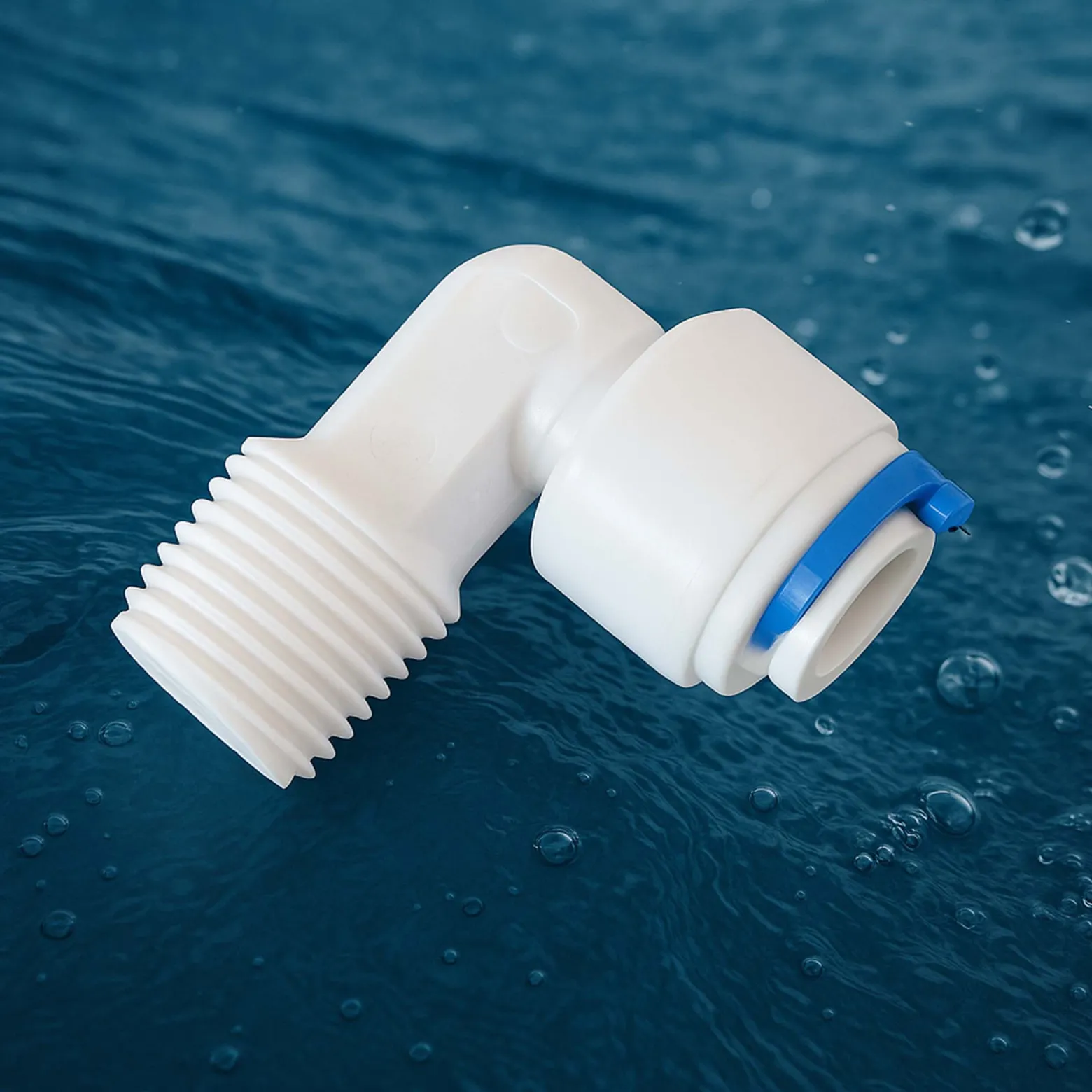 Naturewater 90° Jaco Fitting für Schlauch 6,35 mm (1/4") und mit 13,12 mm (1/4") AG, für Trinkwasser Ultrafiltration Mikrofilter Umkehrosmose (RO)