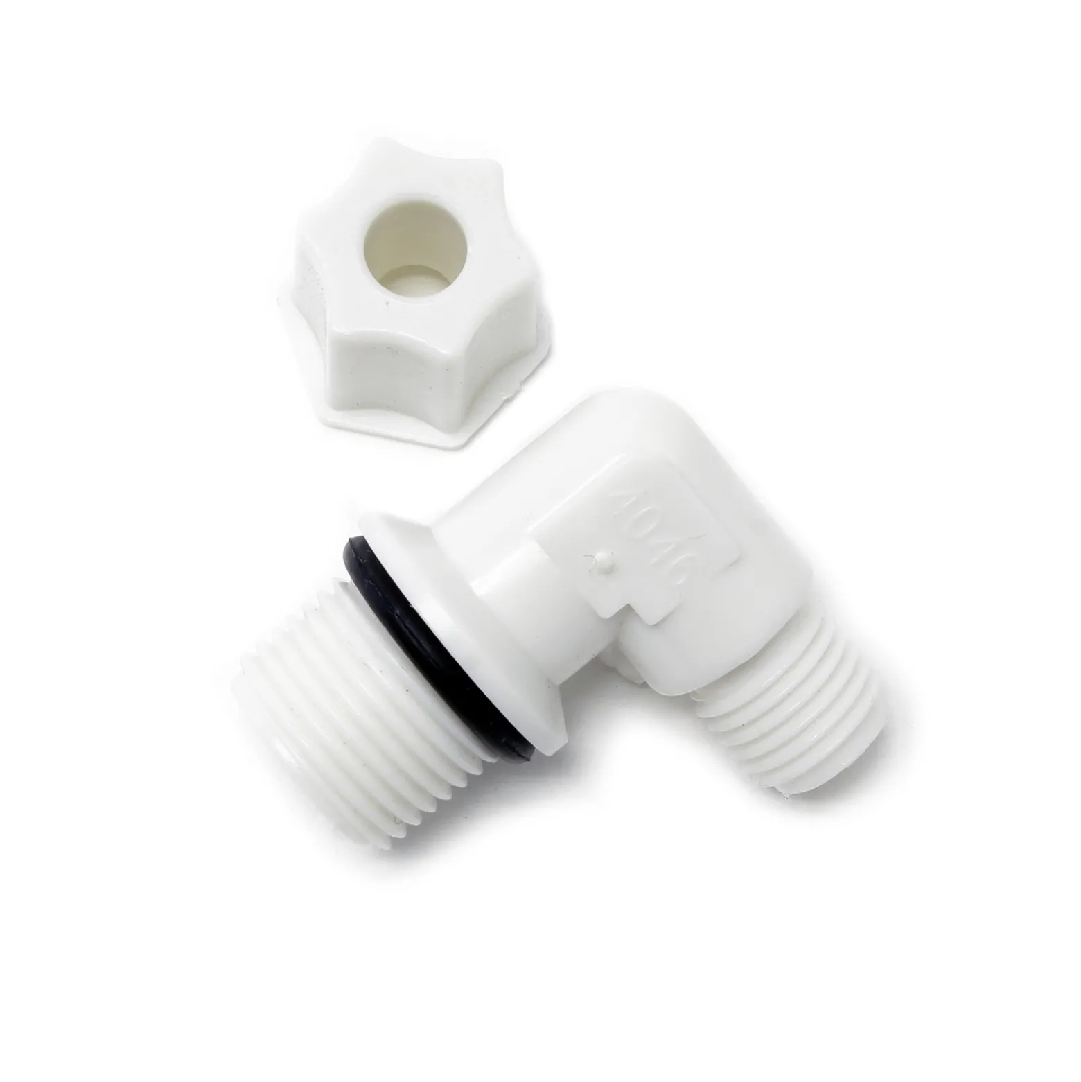 Naturewater 90° Jaco Fitting für Schlauch 6,35 mm (1/4") und mit 9,51 mm (1/8") AG, für Trinkwasser Ultrafiltration Mikrofilter Umkehrosmose (RO)