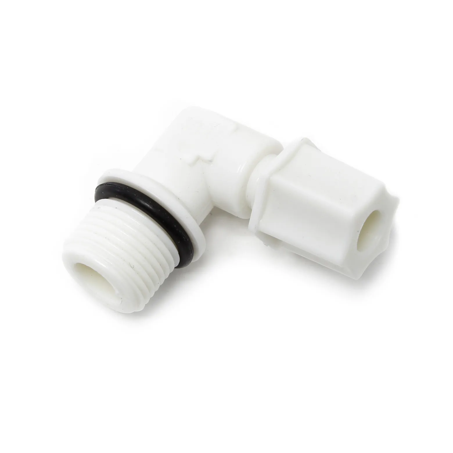 Naturewater 90° Jaco Fitting für Schlauch 6,35 mm (1/4") und mit 9,51 mm (1/8") AG, für Trinkwasser Ultrafiltration Mikrofilter Umkehrosmose (RO)