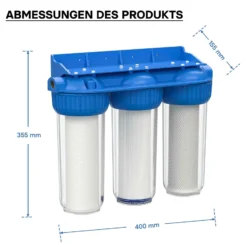 Naturewater NW-BR10B4 3 Stufen Wasserfilter, 5 µ, 26,16 mm (3/4