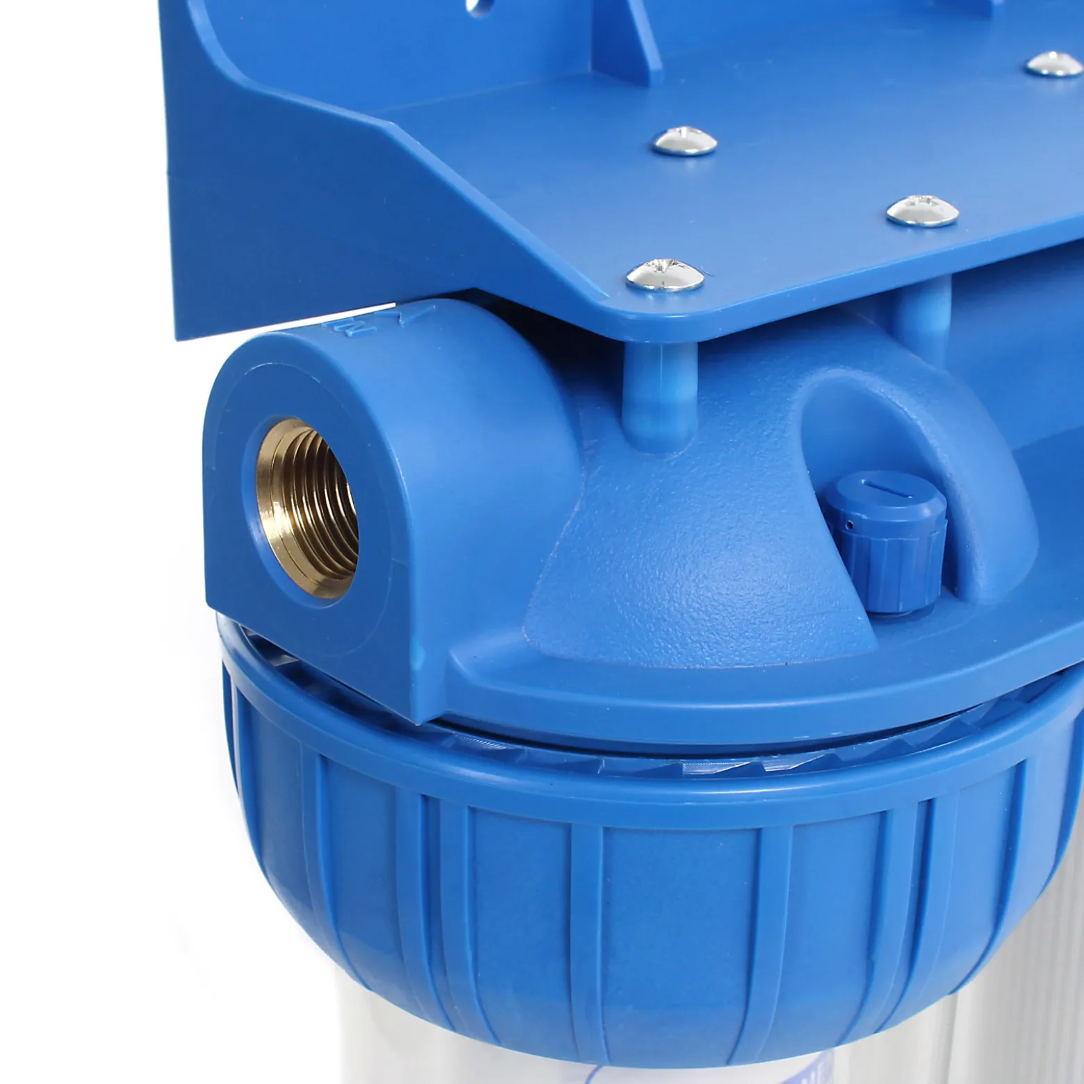 Naturewater NW-BR10B4 3 Stufen Wasserfilter, 5 µ, 32,89 mm (1"), Ø60 mm PP Kartusche, Filter Wandhalterung, Filterschlüssel, Sedimentfilter Aktivkohleblock Aktivkohlegranulat