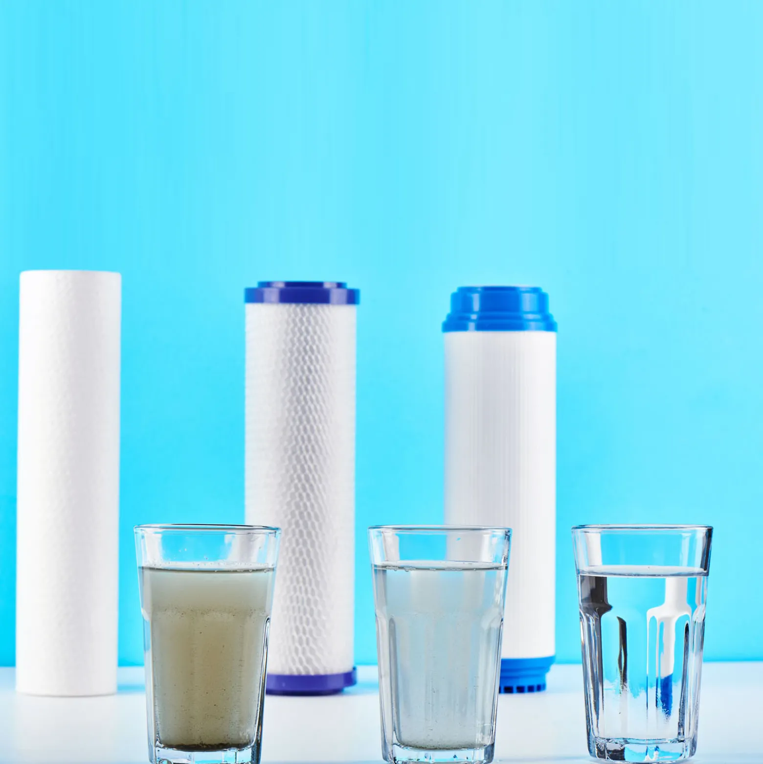 Naturewater NW-BR10B5 3 Stufen Wasserfilter, 5 µ, 20,67 mm (1/2"), Ø60 mm PP Kartusche, Filter Wandhalterung, Filterschlüssel, Sedimentfilter Aktivkohleblock Aktivkohlegranulat