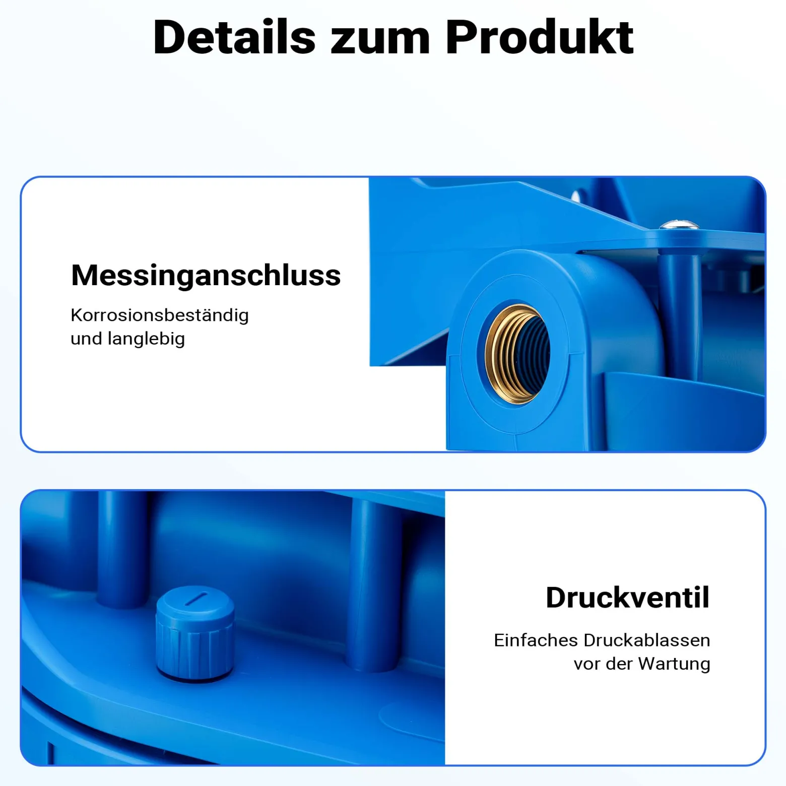 Naturewater NW-BR10B4 3 Stufen Wasserfilter, 5 µ, 20,67 mm (1/2"), Ø60 mm PP Kartusche, Filter Wandhalterung, Filterschlüssel, Sedimentfilter Aktivkohleblock Aktivkohlegranulat