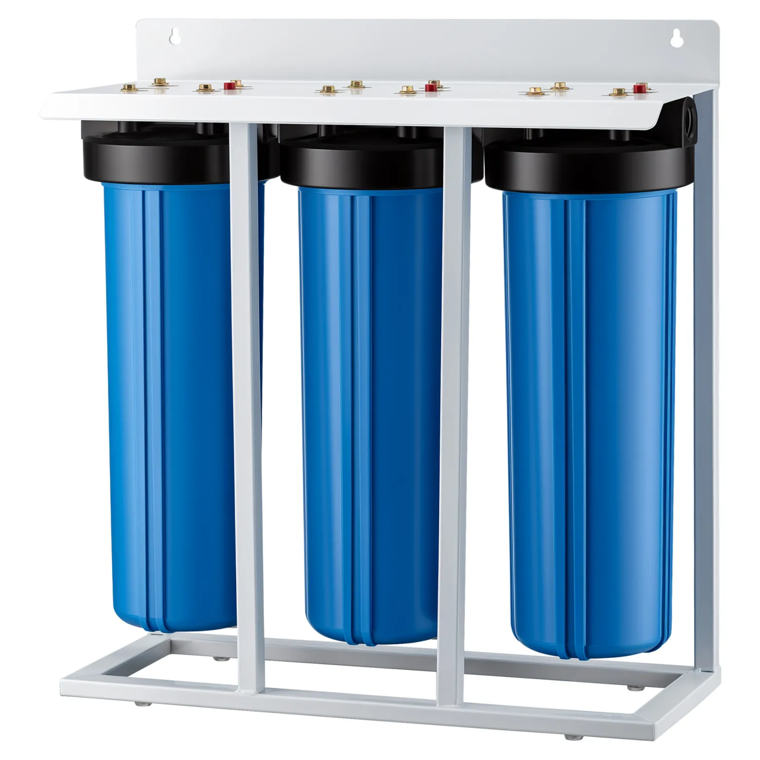 Naturewater NW-BRL03-LS3 3 Stufen Wasserfilter, 5 µ, 32,89 mm (1"), Ø113 mm PP Kartusche, Filter Wandhalterung, Filterschlüssel, Sedimentfilter Aktivkohleblock Aktivkohlegranulat
