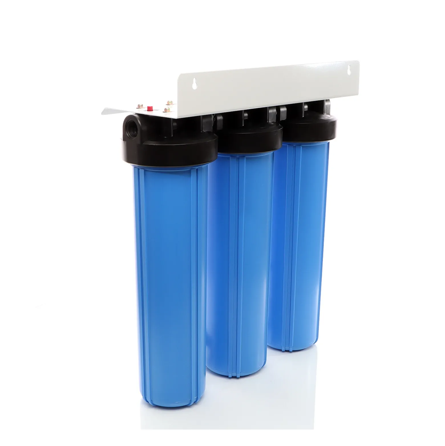 Naturewater NW-BRL03 3 Stufen Wasserfilter, 5 µ, 32,89 mm (1"), Ø113 mm PP Kartusche, Filter Wandhalterung, Filterschlüssel, Sedimentfilter Aktivkohleblock Aktivkohlegranulat