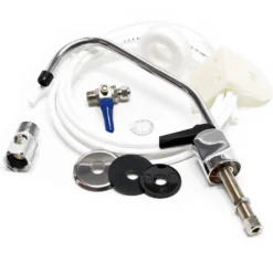 Naturewater NW-PR303 3 Stufen Wasserfilter, 5 µ, Ø60 mm PP Kartusche, Filter Wandhalterung, Filterschlüssel, Sedimentfilter Aktivkohleblock Aktivkohlegranulat, 2,5 m Schlauch