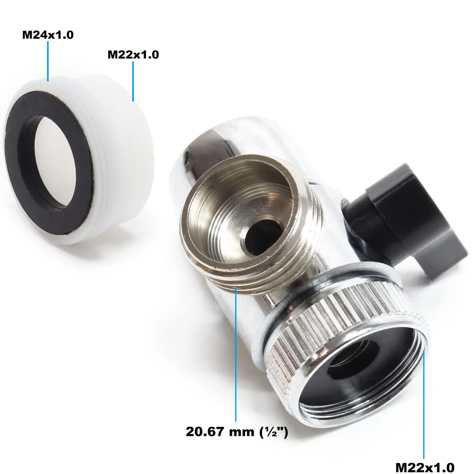Naturewater NW-PR103 3 Stufen Wasserfilter, 5 µ, 20,67 mm (1/2"), Ø62 mm PP Kartusche, Filter Wandhalterung, Filterschlüssel, Sedimentfilter Aktivkohleblock Aktivkohlegranulat