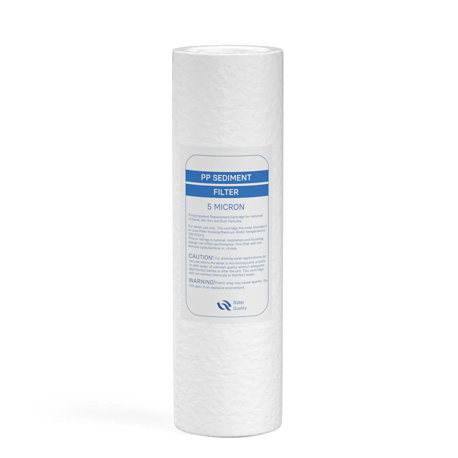 Naturewater 5 µ PP Sedimentfilter Kartusche 254 mm (10 Zoll), Wasserfilter Kartusche, Filterpatrone für Trinkwasser Umkehrosmoseanlage