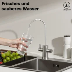 Naturewater 5 Stufen Umkehrosmose 180 L/Tag mit Druckerhöhungspumpe und manuellem Ventil, RO Omsoseanlage für sauberes Trinkwasser