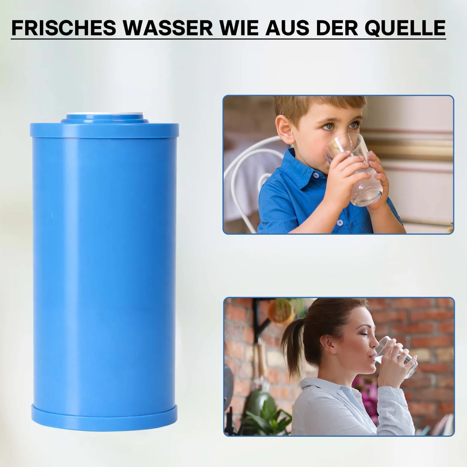 Naturewater UDF-10L Aktivkohle Granulat Filter Big Blue 10 Zoll (254 mm) 5 µ Ersatz Wasserfilter, Umkehrosmose Filter, Ersatz Filterkartusche