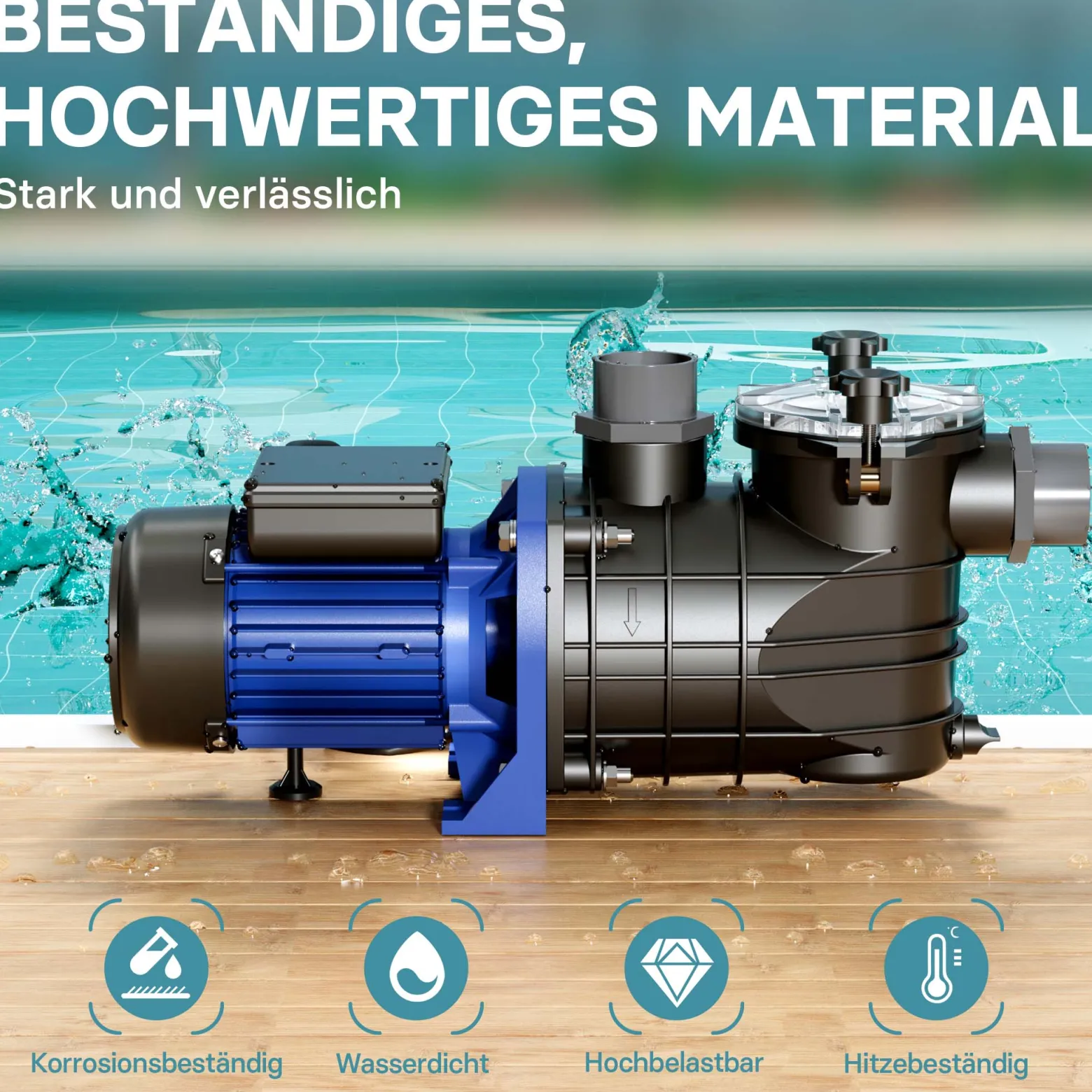 Pool Pumpe 13800 l/h 550 W Schwimmbadpumpe Filterpumpe Umwälzpumpe Pool