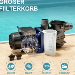 Pool Pumpe 13800 l/h 550 W Schwimmbadpumpe Filterpumpe Umwälzpumpe Pool
