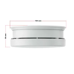 Rauchmelder mit 9V Batterie, Lange Lebensdauer, Lautstärke Alarm 85dB, Brandmelder kabellos, DIN EN 14604