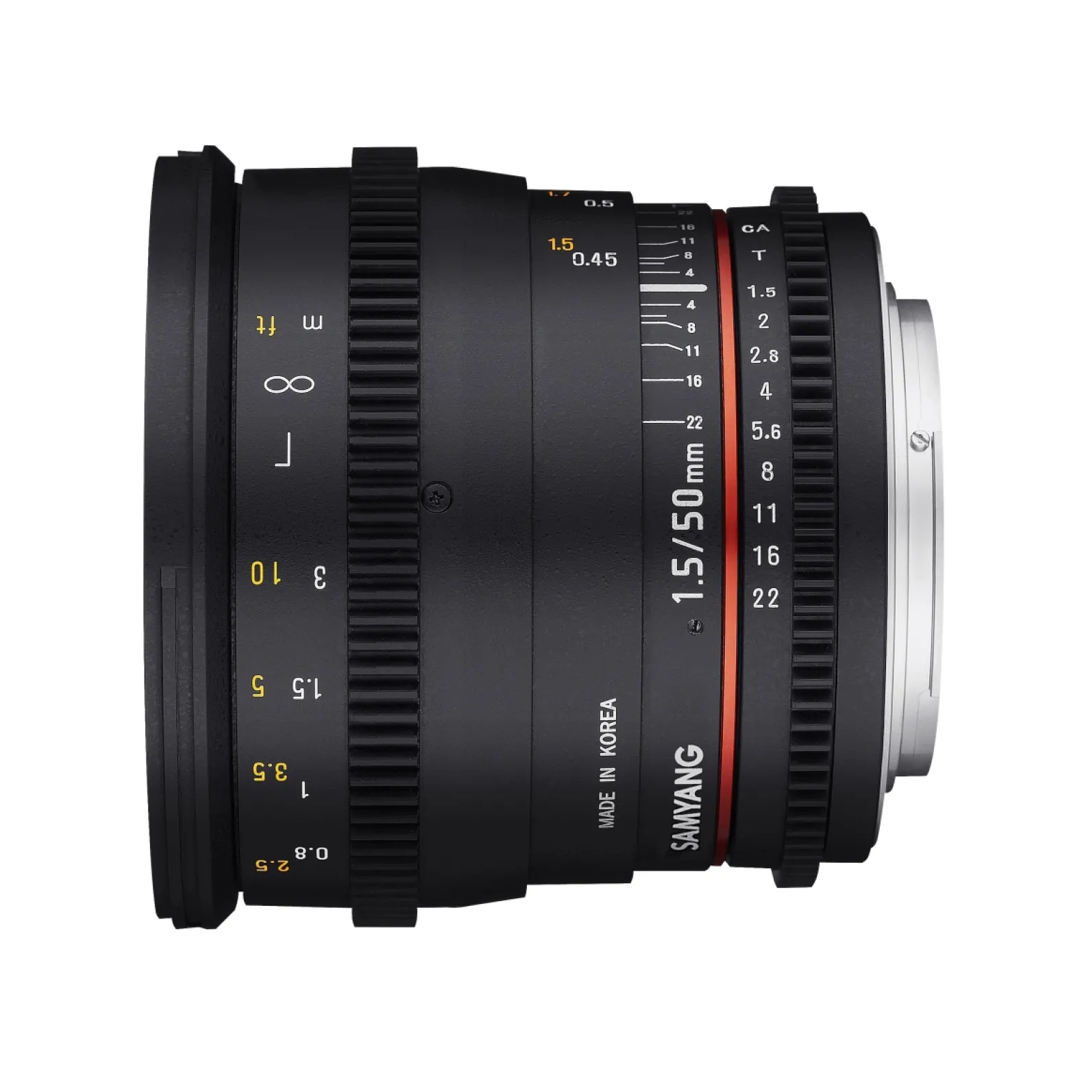 Samyang MF 50 mm T1,5 Video Objektiv DSLR MFT für Vollformat und APS-C Kameras mit stufenloser Blende und weichem Fokus Kameraobjektiv für professionelle Filmaufnahmen