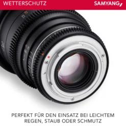 Samyang Weitwinkel Cine- und Video Objektiv MF 24mm T1,5 VDSLR MK2 MFT – lichtstark T1,5 für MFT Mount, 24 mm Festbrennweite, Follow Focus Zahnkränze Vollformat, APS-C und MFT, 8K Auflösung