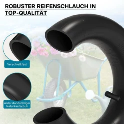 Schlauch für Rasenmäherreifen 16 x 6.50 – 8 mit geradem Ventil zur Selbstmontage