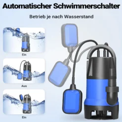 Schmutzwasserpumpe 900 W 14000 l/h Tauchpumpe Gartenpumpe Brunnenpumpe Entwässerungspumpe