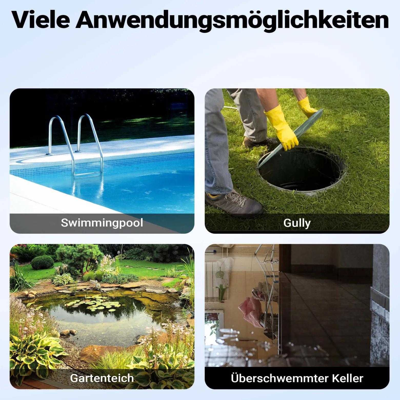 Schmutzwasserpumpe 750 W 12500 l/h Tauchpumpe Gartenpumpe Brunnenpumpe Entwässerungspumpe