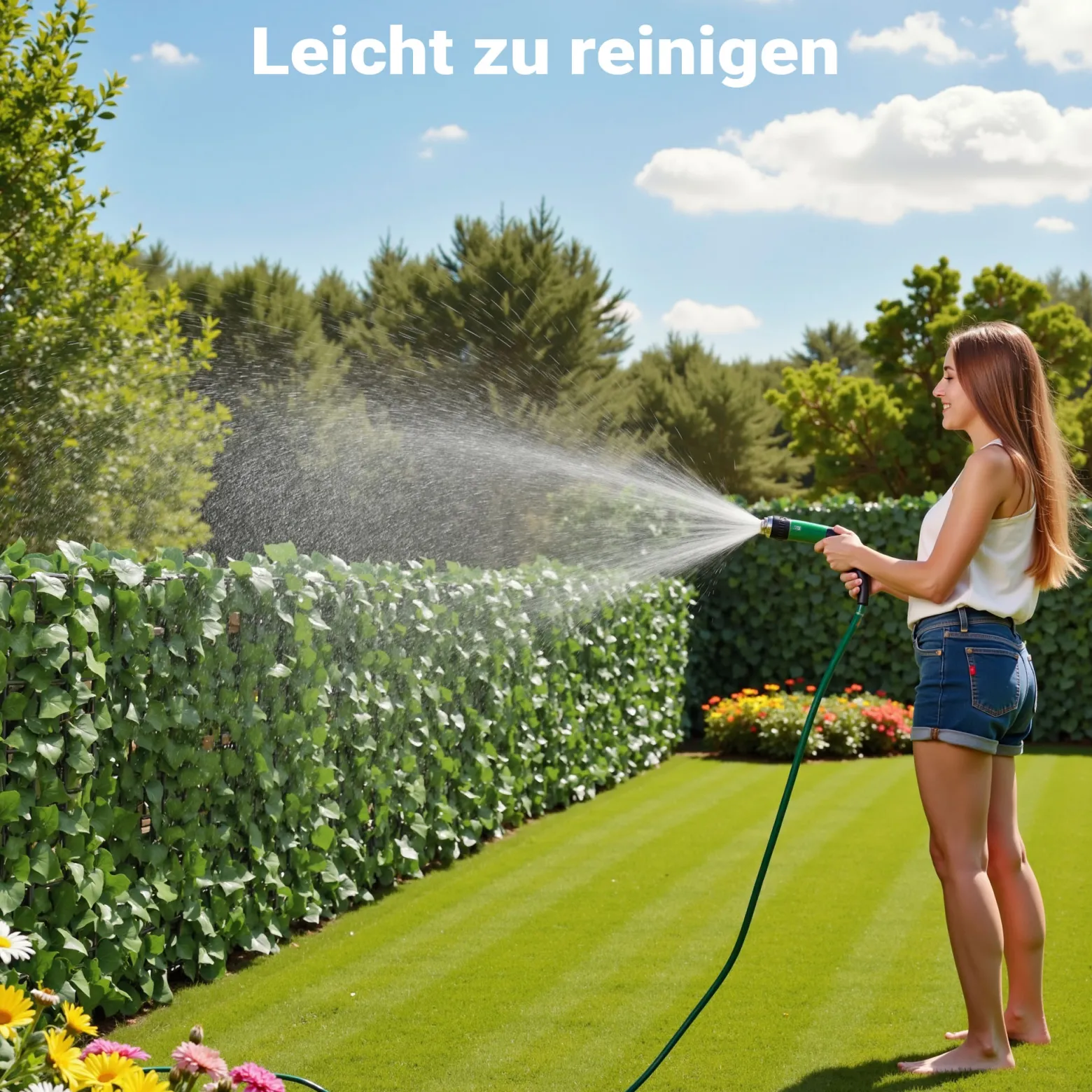 Sichtschutznetz Blätteroptik 300cm x 100cm Mauerabdeckung Sichtschutz Plane Netz