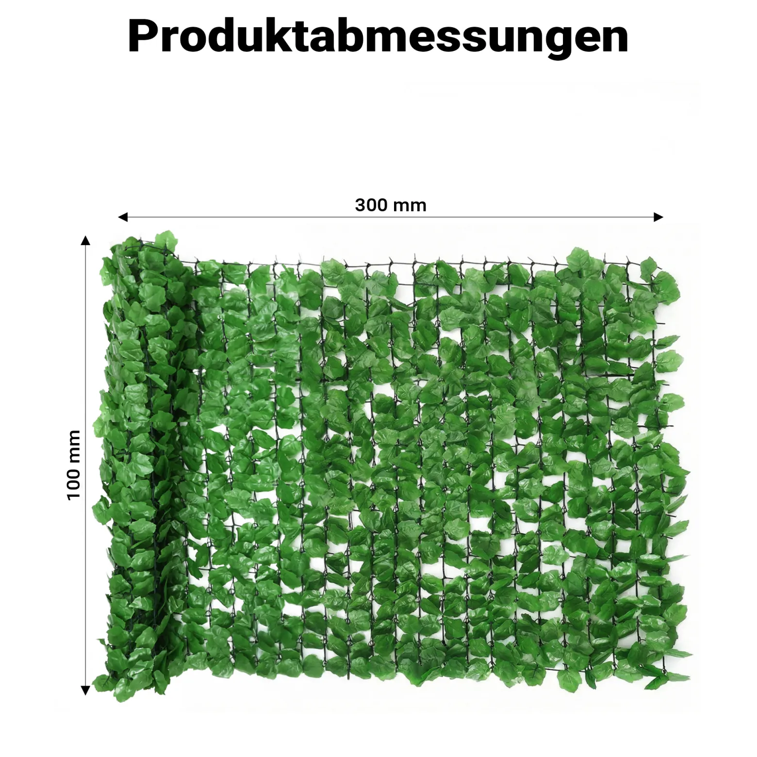 Sichtschutznetz Blätteroptik 300cm x 100cm Mauerabdeckung Sichtschutz Plane Netz