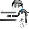 SunSun Auslass Set Ersatzteil Set für HW-402B Aquarium Außenfilter – mit Auslassbogenrohr 180° Winkel, Fixierungsklemme, Düsenrohr, Düse, Saughalter, Schlauchschelle für Aquaristik
