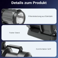 SunSun CET-26000 SuperECO Teichpumpe 26.000 l/h / 330 W, energiesparende Filterpumpe, Bachlaufpumpe für Koiteiche, Umwälzpumpe, Gartenteichpumpe