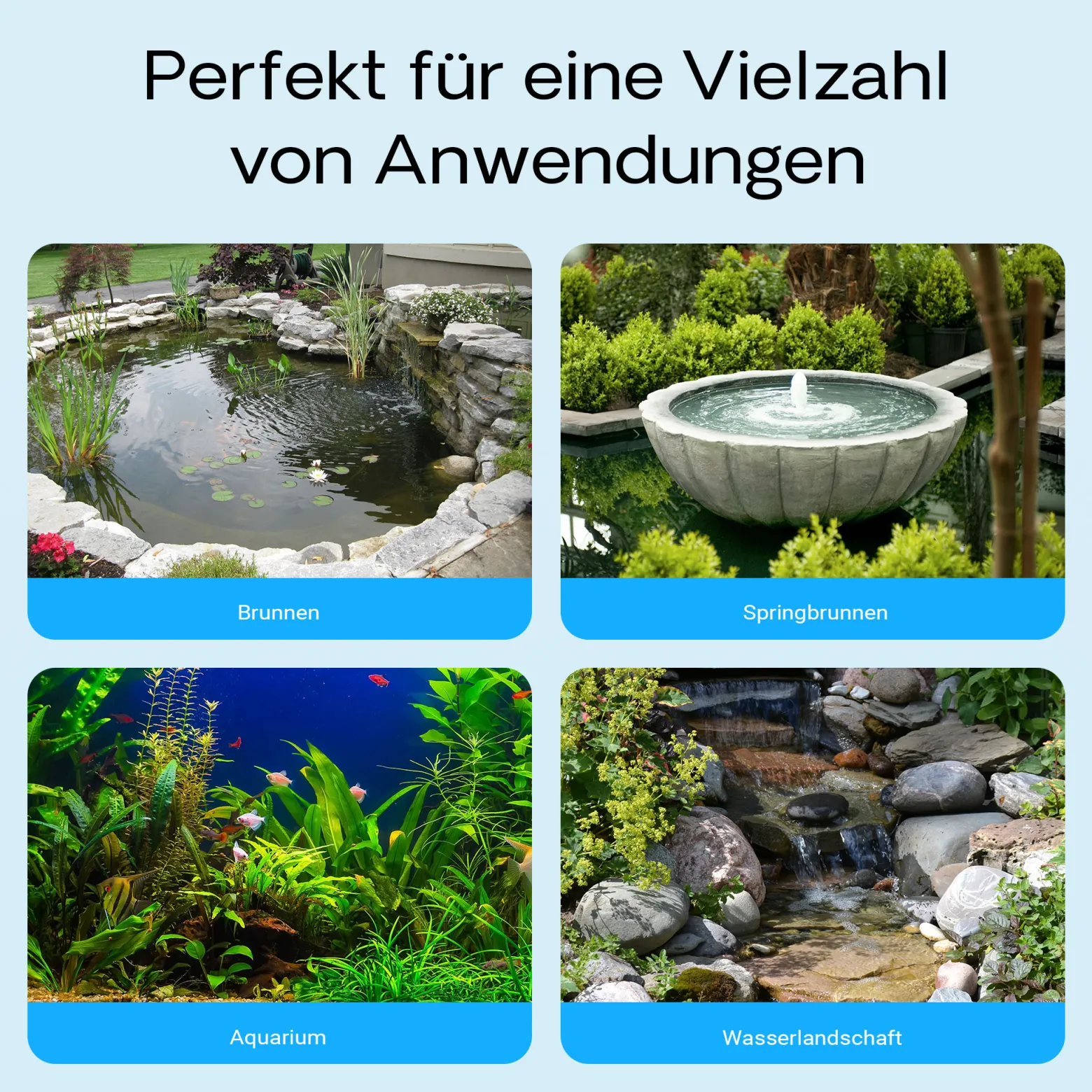 SunSun CHJ-1500 ECO Aquarium Pumpe 1500 l/h 25 W Aquariumpumpe mit regulierbarem Durchfluss für großes Aquarium für Süßwasser und Salzwasser