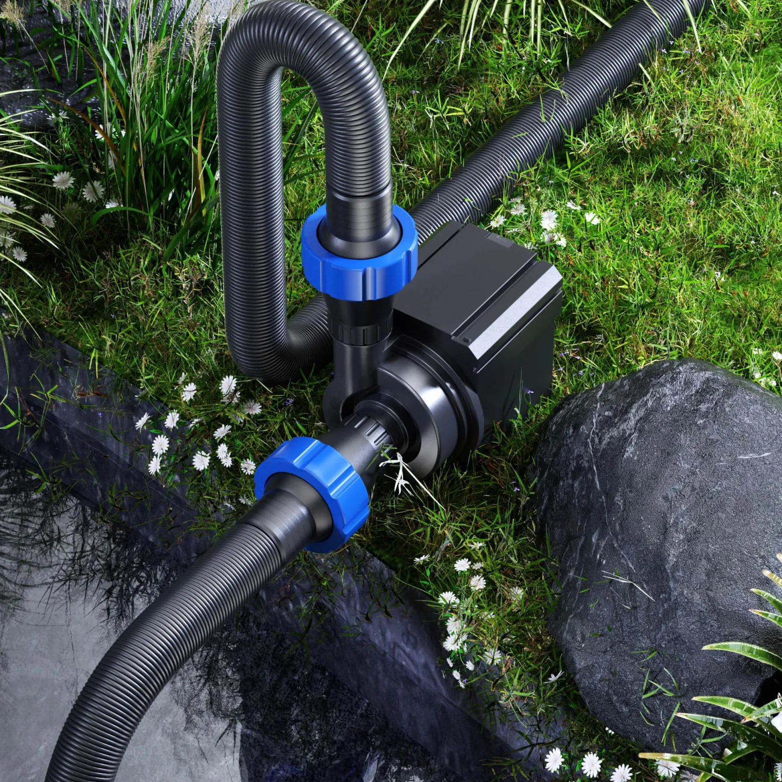 SunSun CTM-10000 SuperECO Teichpumpe 10.000 l/h / 80 W, energiesparende Filterpumpe, Bachlaufpumpe für Koiteiche, Umwälzpumpe, Gartenteichpumpe, Skimmerpumpe