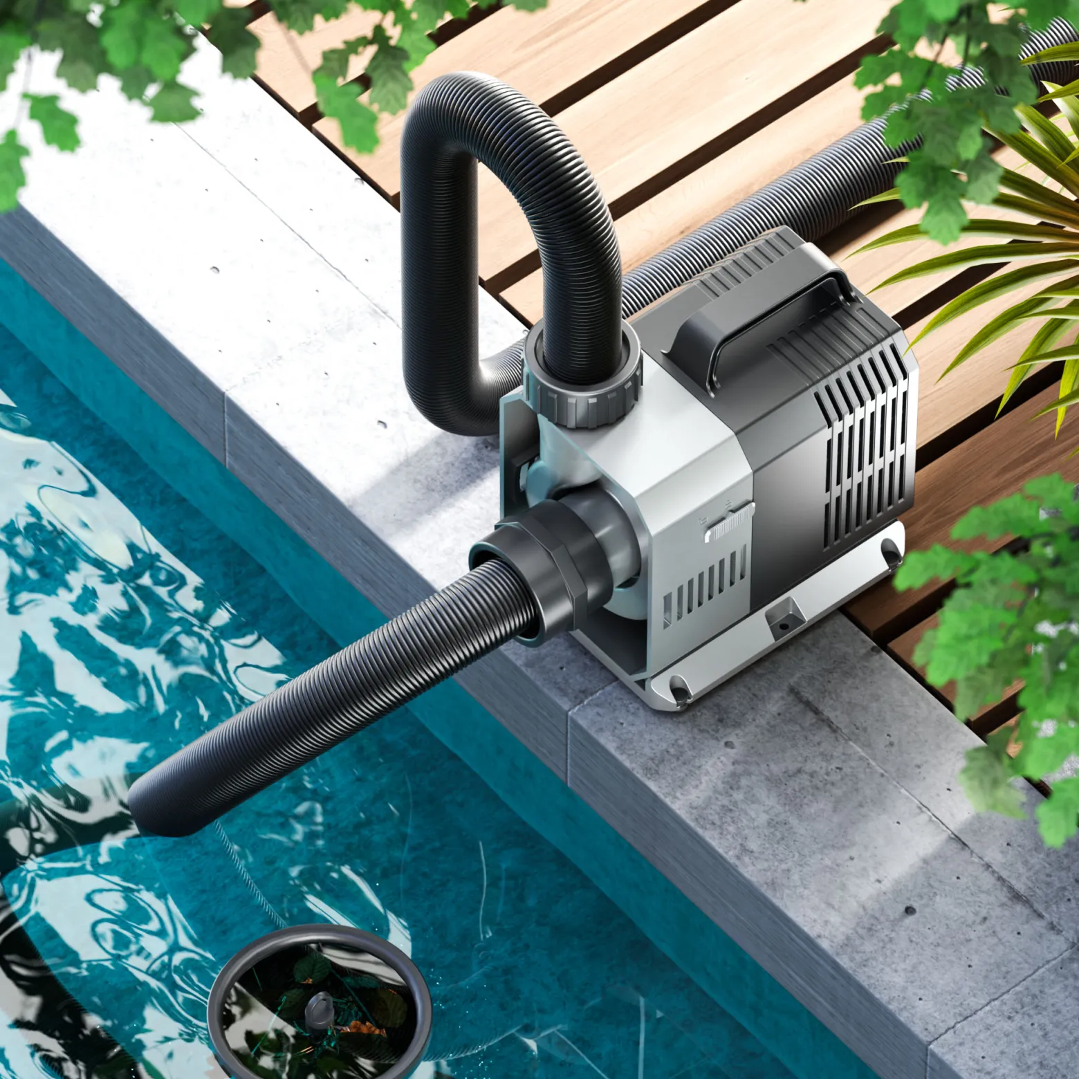 SunSun CTP-10000 SuperECO Teichpumpe 10.000 l/h / 80 W, energiesparende Filterpumpe, Bachlaufpumpe für Koiteiche, Umwälzpumpe, Gartenteichpumpe