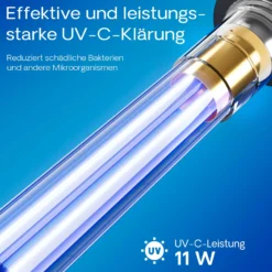 SunSun CUF-5800 Springbrunnenpumpe 5200 l/h / 55 W / 4,8 m Förderhöhe mit eingebautem 11 W UVC-Teichklärer, energiesparende Teichpumpe, Pumpe mit Fontäne, Wasserpumpe