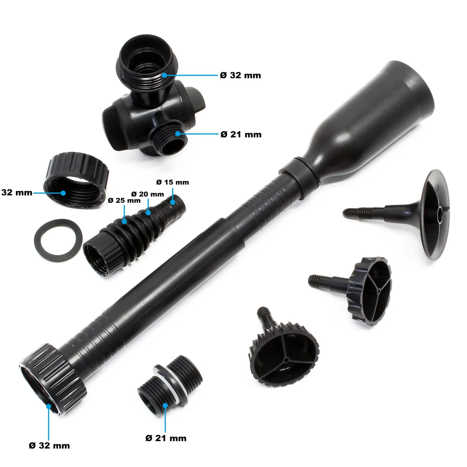 SunSun Ersatzteil für Aquariumpumpe JTP-Serie Aufsatz Set 2, Aufsatzset mit Springbrunnendüse für Teichpumpe, effiziente Aquariumpumpe