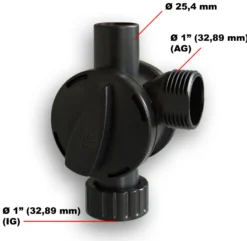 SunSun Ersatzteil für CQB CTP CHJ Springbrunnenpumpe – Einstellbares T-Stück – für Teich, Gartenpumpe, Skimmer, Bachlauf Zubehör