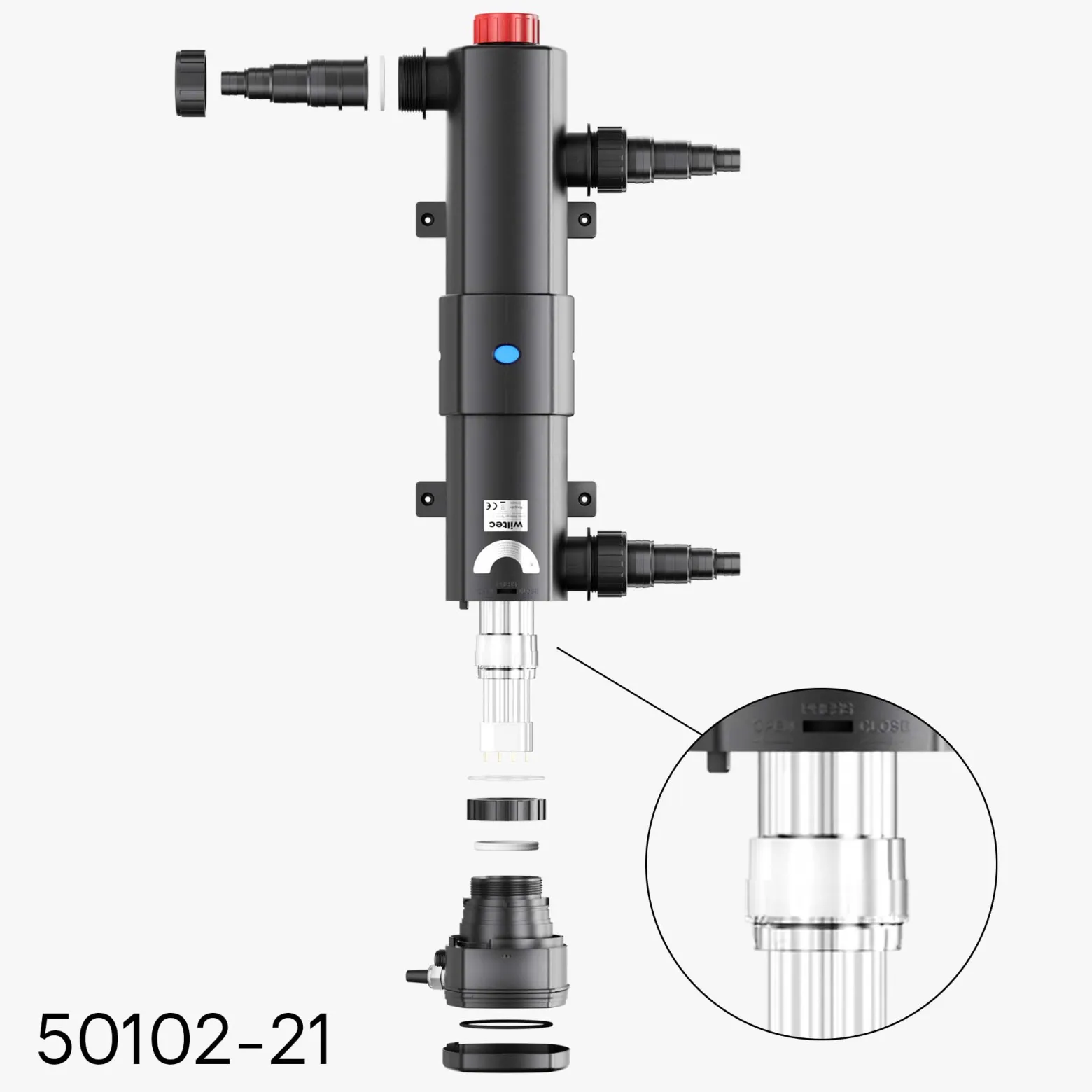 SunSun Ersatzteil für CUV-236C Teichklärer – Quarzglashülse C – transparent – für Teiche, UV Lampe, Filter, UVC Teichfilter Zubehör