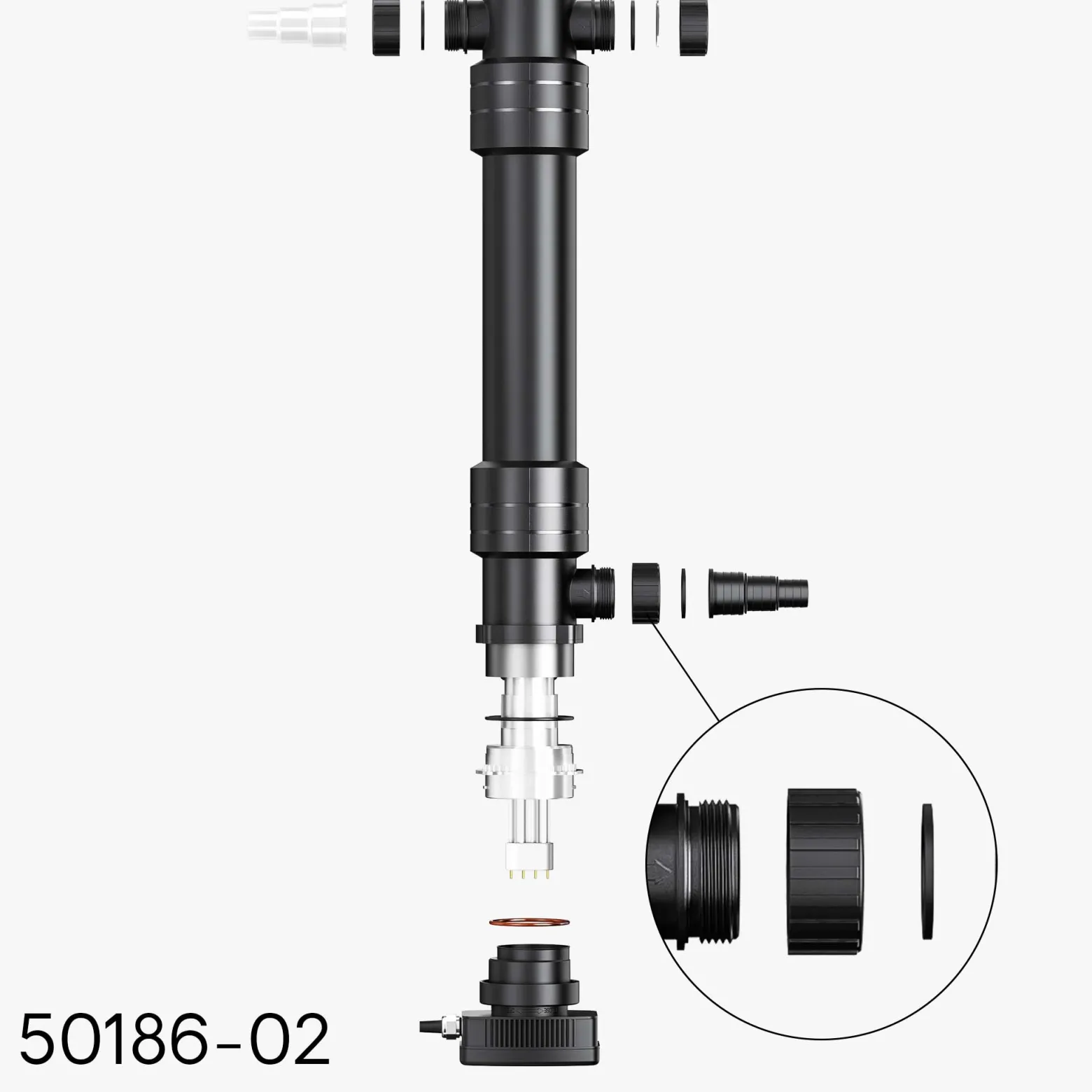 Sun Sun Ersatzteil für CUV-618 Teichklärer – Schraubring – für Teichfilter, UV Leuchtmittel, UVC Klärer Zubehör