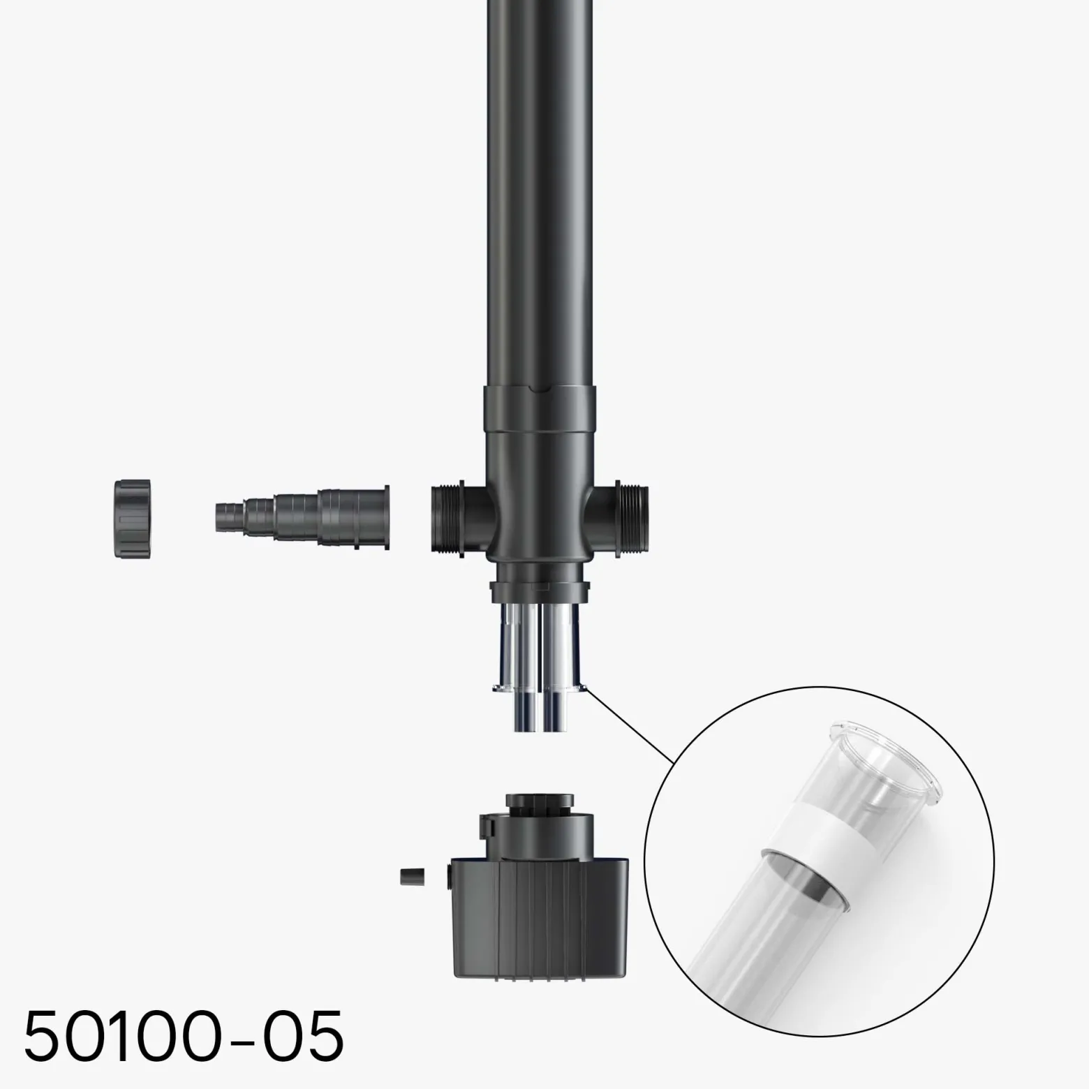 SunSun Ersatzteil für CUV-155 Teichklärer – Quarzglashülse – transparent – für Teiche, UV Lampe, Filter, UVC Teichfilter Zubehör