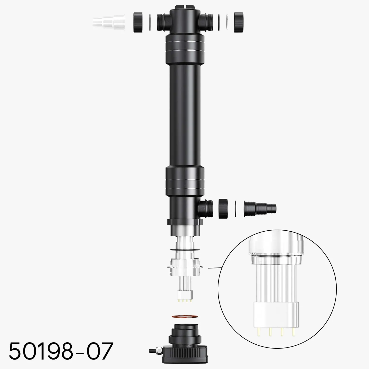 SunSun Ersatzteil für CUV-6110 Teichklärer – Quarzglashülse – für Teichfilter, UV Leuchtmittel, UVC Klärer Zubehör
