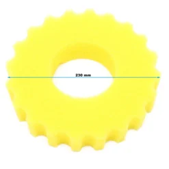 SunSun Ersatzteil für Druckteichfilter CPF-2500 Schwamm gelb, effiziente Teichfilteranlage 6000 l/h, Teichdruckfilter mit UVC-Lampe